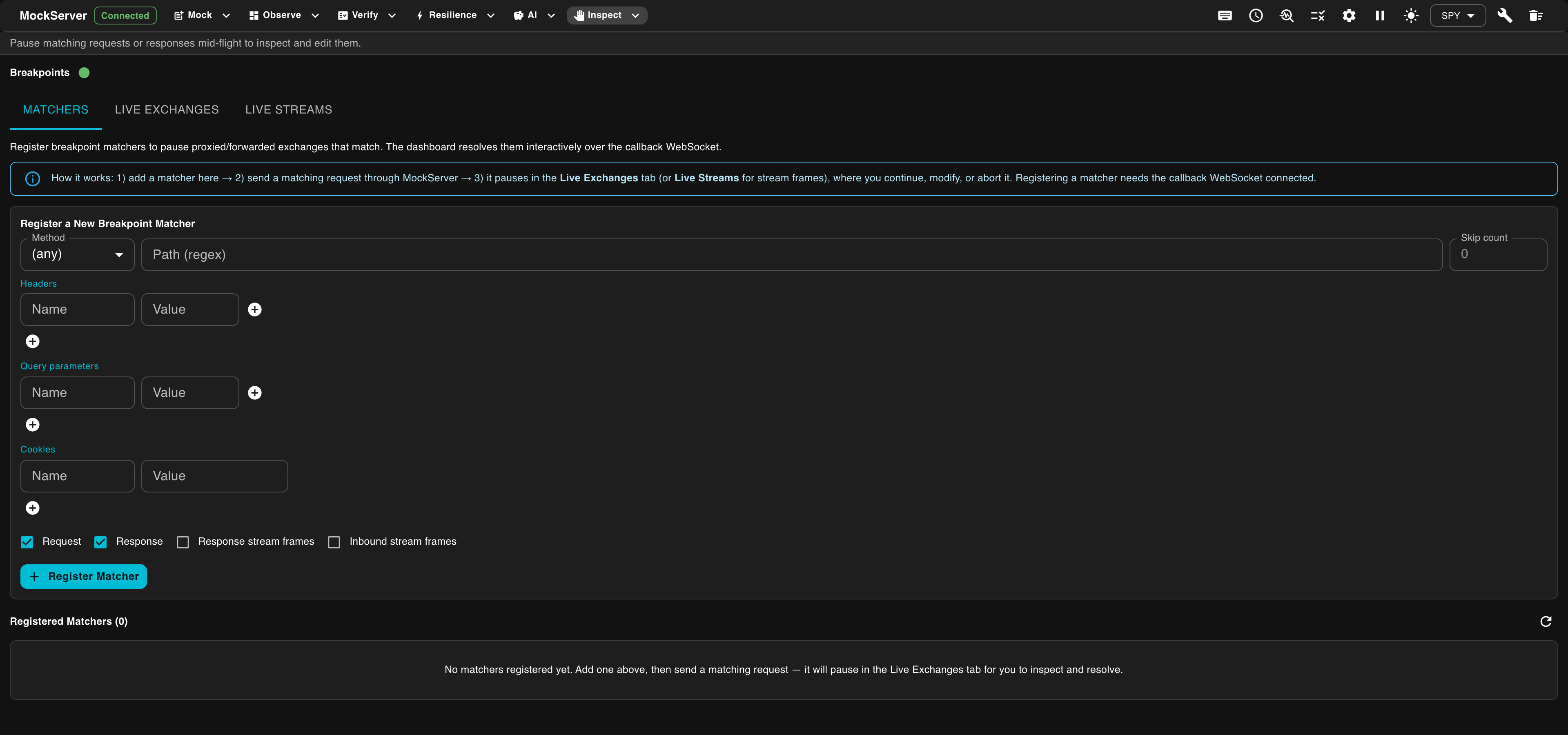 MockServer Breakpoints