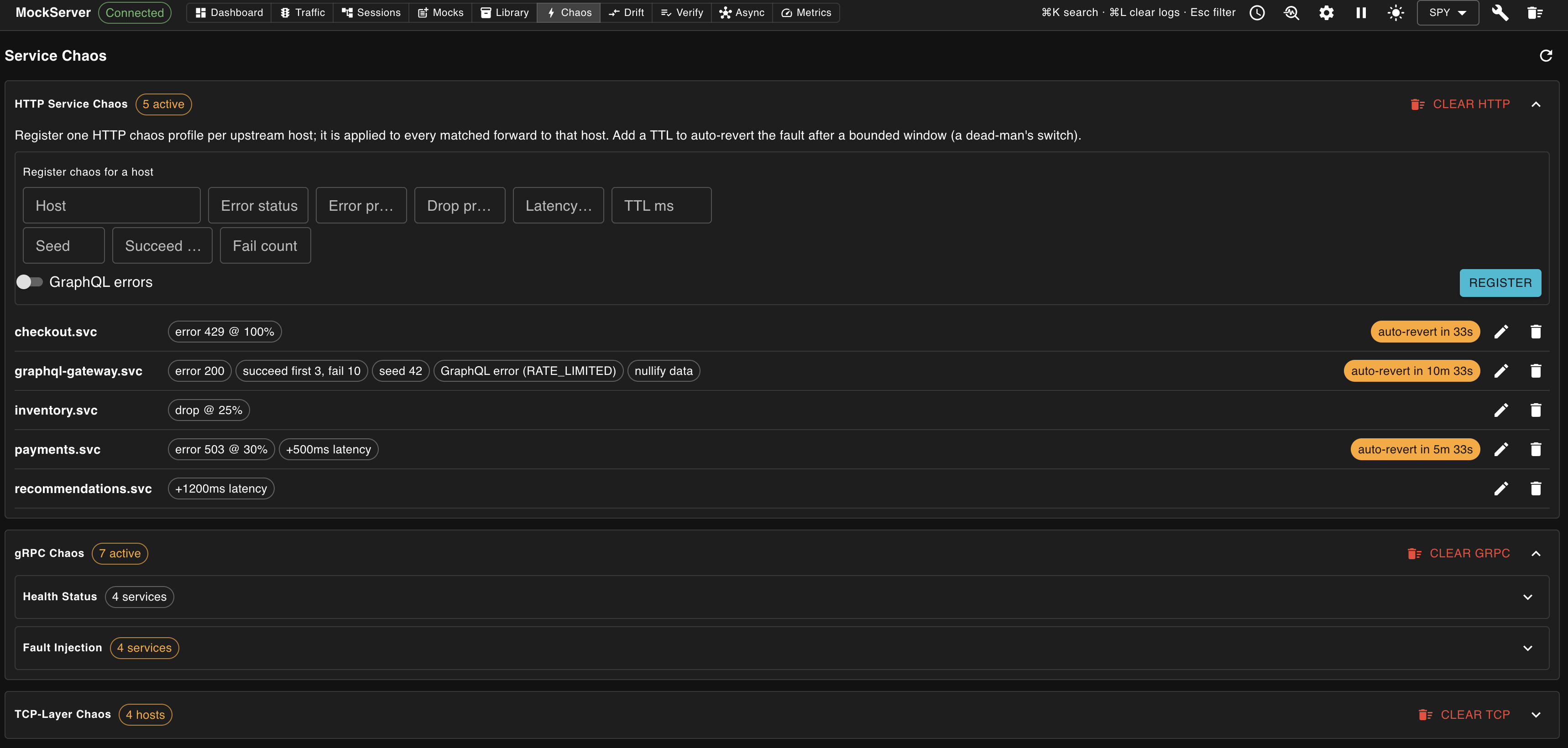 MockServer Service Chaos