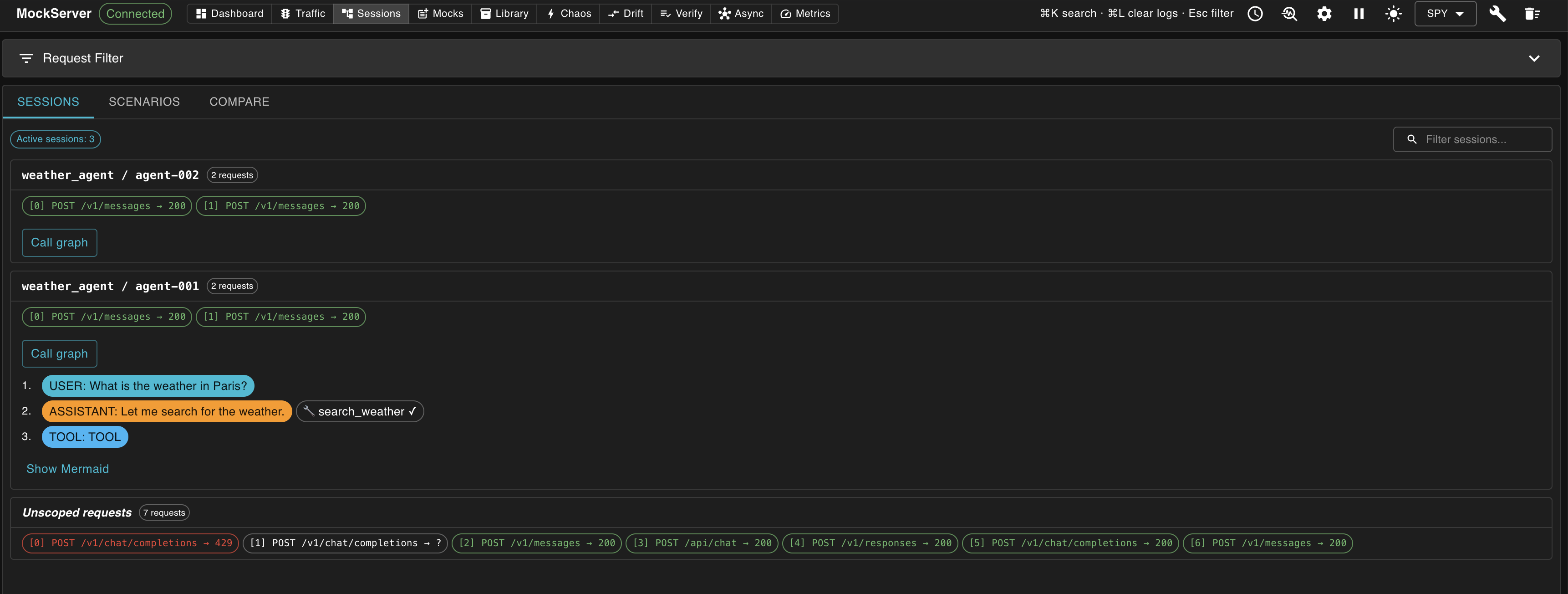 MockServer Sessions